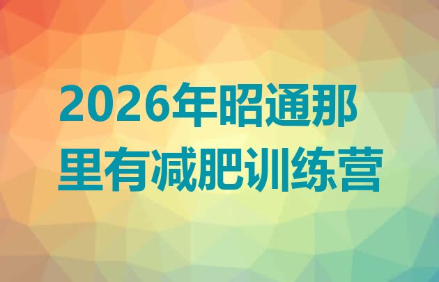 十大2026年昭通那里有减肥训练营排行榜