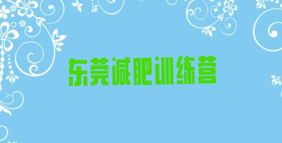 十大2026年东莞集中减肥训练营排名前十排行榜