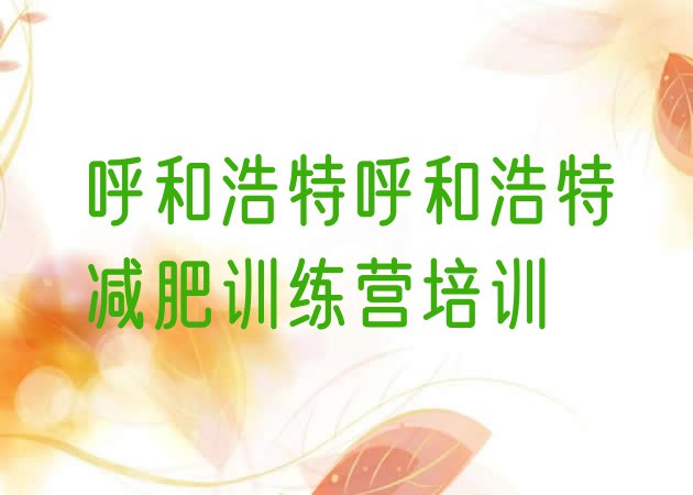 十大2026年呼和浩特减肥训练营有哪些排名前五排行榜