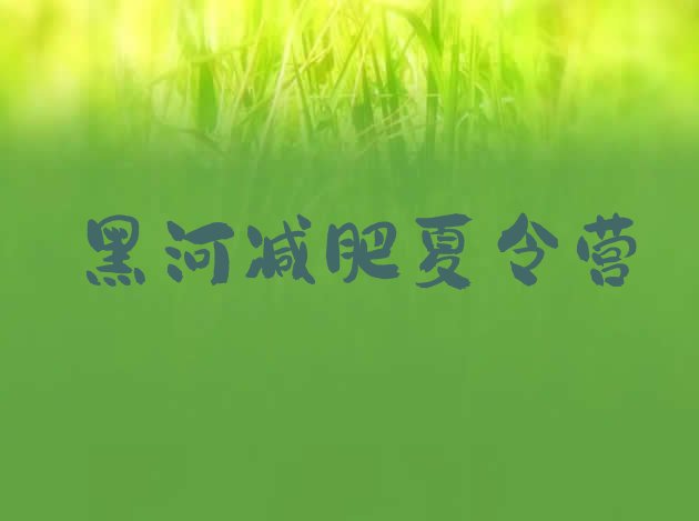 十大2026年黑河减肥班训练营排行榜