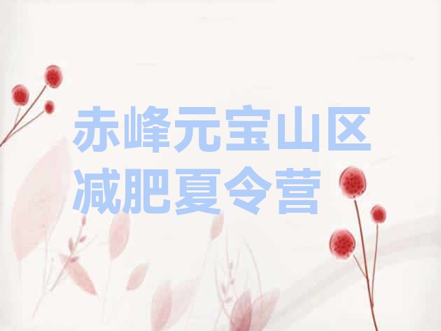 十大2026年赤峰元宝山区健康减肥训练营排行榜