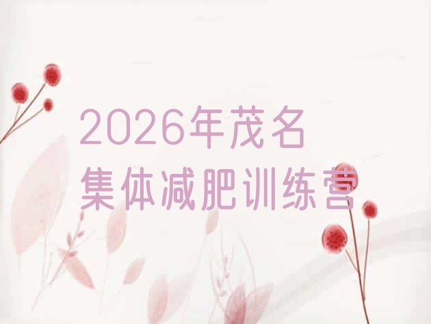 十大2026年茂名集体减肥训练营排行榜
