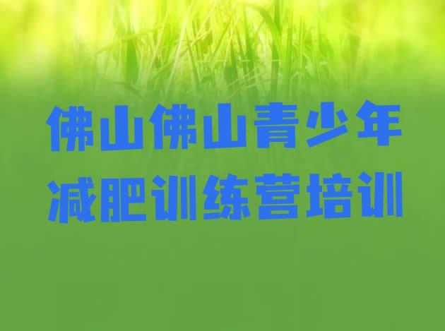 十大2026年佛山有谁去过减肥训练营排行榜