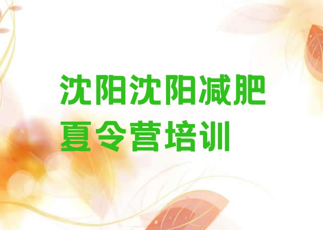 十大2026年沈阳浑南区正规减肥训练营排行榜