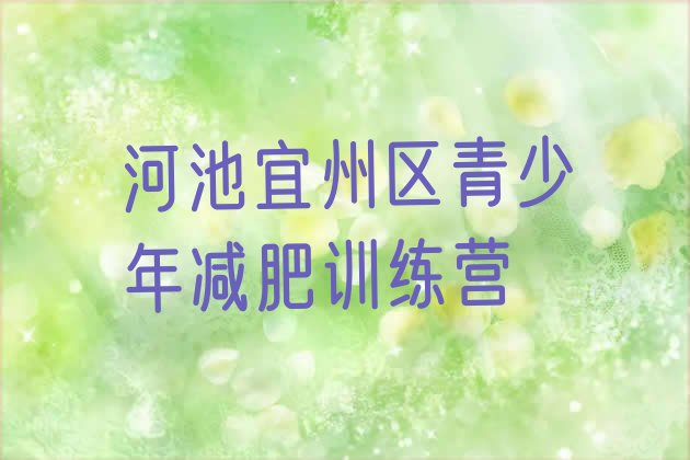 十大2026年河池宜州区减肥训练营封闭排行榜