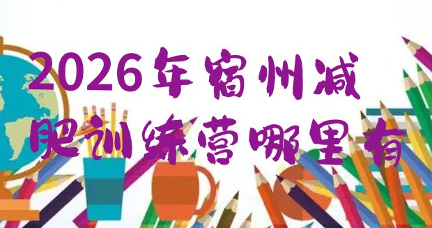 十大2026年宿州减肥训练营哪里有排行榜
