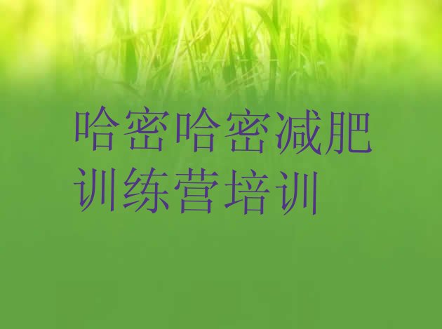 十大哈密参加减肥训练营排名排行榜