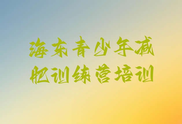 十大海东减肥营价格排名前五排行榜