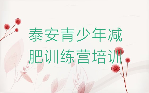 十大2026年泰安封闭减肥训练营排行榜