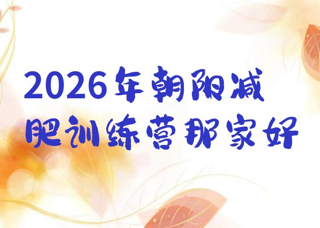 十大2026年朝阳减肥训练营那家好排行榜