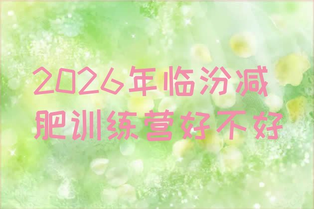 十大2026年临汾减肥训练营好不好排行榜
