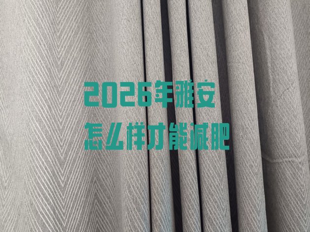 十大2026年雅安怎么样才能减肥排行榜