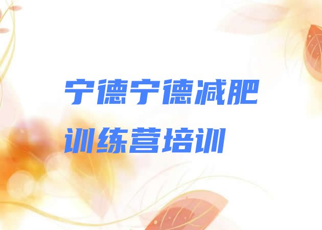 十大2026年宁德减肥训练营哪里排行榜